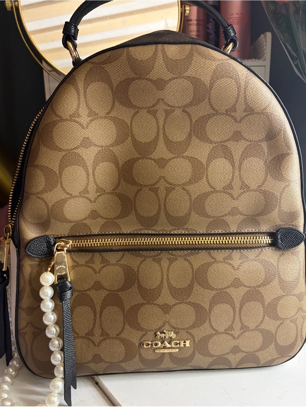 COACH Signature Canvas Jordyn Backpack